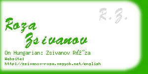 roza zsivanov business card